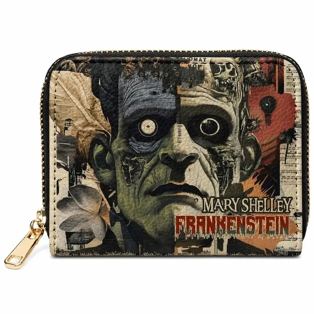 Frankenstein Old Parchment Mini Wallet Horror Goth Halloween New NWT